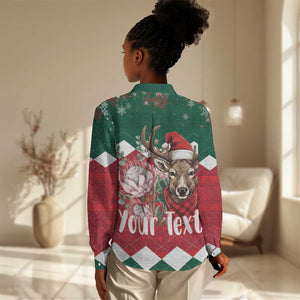 Personalized South Africa Merry Christmas Women Casual Shirt Springbok With King Protea