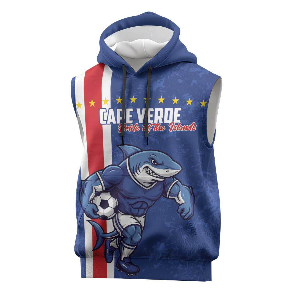 Cape Verde Pride Custom Sleeveless Hoodie The First Voyage Of Champions - African Pride