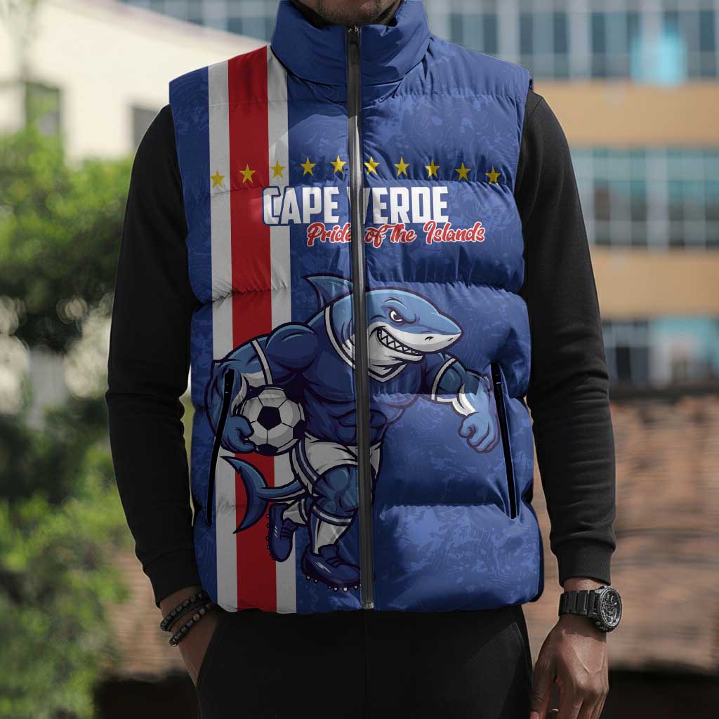 Cape Verde Pride Custom Sleeveless Puffer Jacket The First Voyage Of Champions