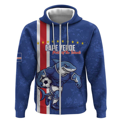 Cape Verde Pride Custom Zip Hoodie The First Voyage Of Champions - African Pride