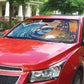 Christmas Cape Verde Auto Sun Shade Funny Shark Surfing