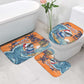 Christmas Cape Verde Bathroom Set Funny Shark Surfing