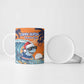Christmas Cape Verde Ceramic Mug Funny Shark Surfing