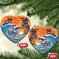 Christmas Cape Verde Ceramic Ornament Funny Shark Surfing - African Pride