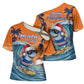 Christmas Cape Verde Cross Shoulder Shirt Funny Shark Surfing