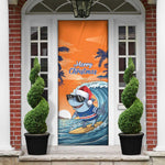 Christmas Cape Verde Door Cover Funny Shark Surfing
