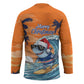 Christmas Cape Verde Hockey Jersey Funny Shark Surfing