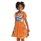Christmas Cape Verde Kid Short Sleeve Dress Funny Shark Surfing - African Pride