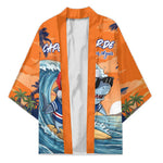 Christmas Cape Verde Kimono Funny Shark Surfing