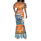 Christmas Cape Verde Mermaid Dress Funny Shark Surfing - African Pride