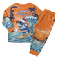 Christmas Cape Verde Christmas Pajama Set Funny Shark Surfing - African Pride