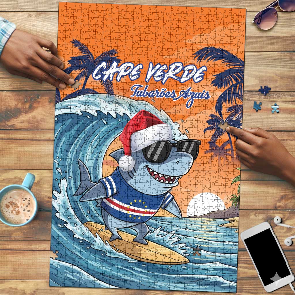 Christmas Cape Verde Puzzle Funny Shark Surfing