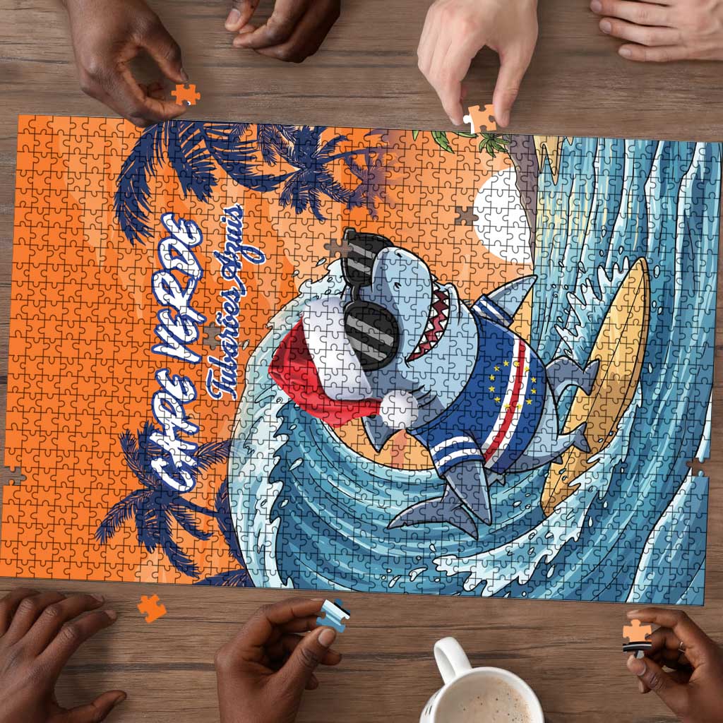 Christmas Cape Verde Puzzle Funny Shark Surfing