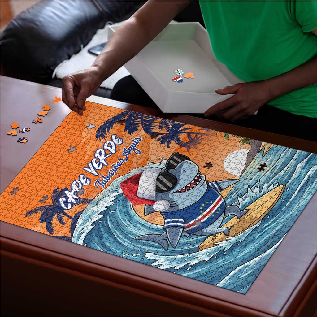 Christmas Cape Verde Puzzle Funny Shark Surfing