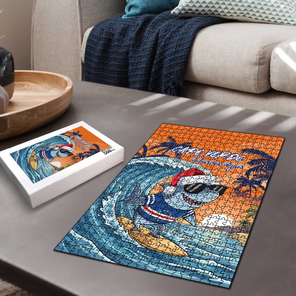 Christmas Cape Verde Puzzle Funny Shark Surfing