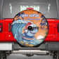 Christmas Cape Verde Spare Tire Cover Funny Shark Surfing - African Pride