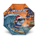 Christmas Cape Verde Umbrella Funny Shark Surfing