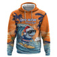 Christmas Cape Verde Zip Hoodie Funny Shark Surfing - African Pride