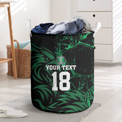 Custom Nigeria Football Laundry Basket Super Eagles Power