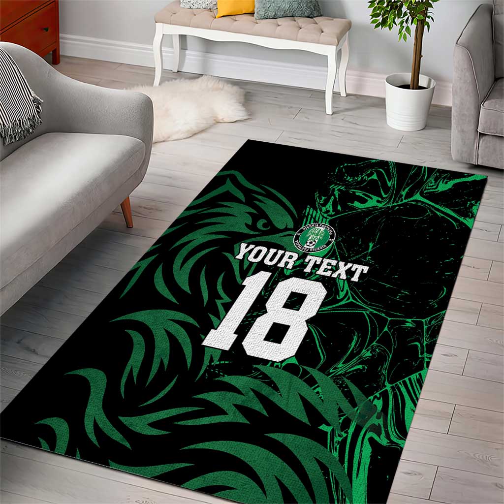 Custom Nigeria Football Area Rug Super Eagles Power