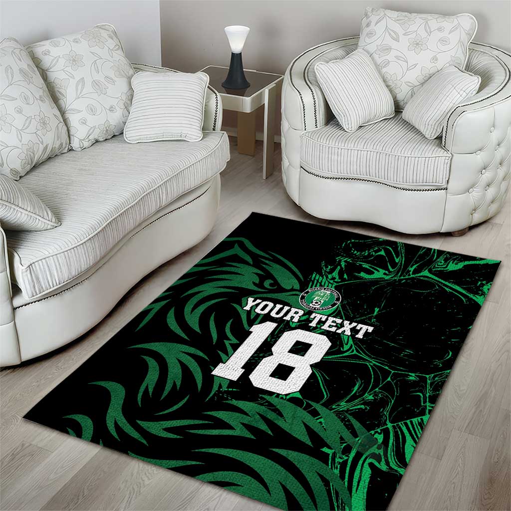 Custom Nigeria Football Area Rug Super Eagles Power