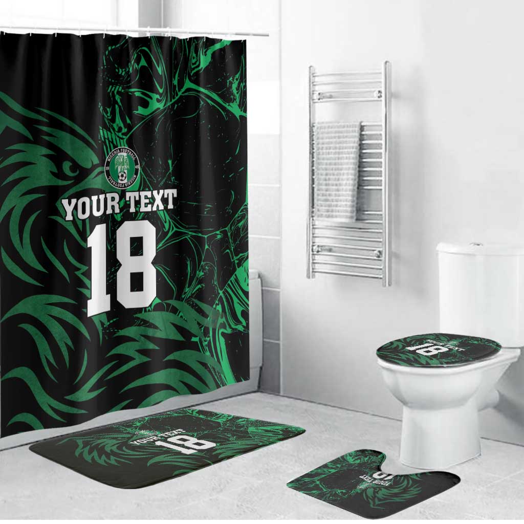 Custom Nigeria Football Bathroom Set Super Eagles Power