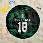 Custom Nigeria Football Beach Blanket Super Eagles Power