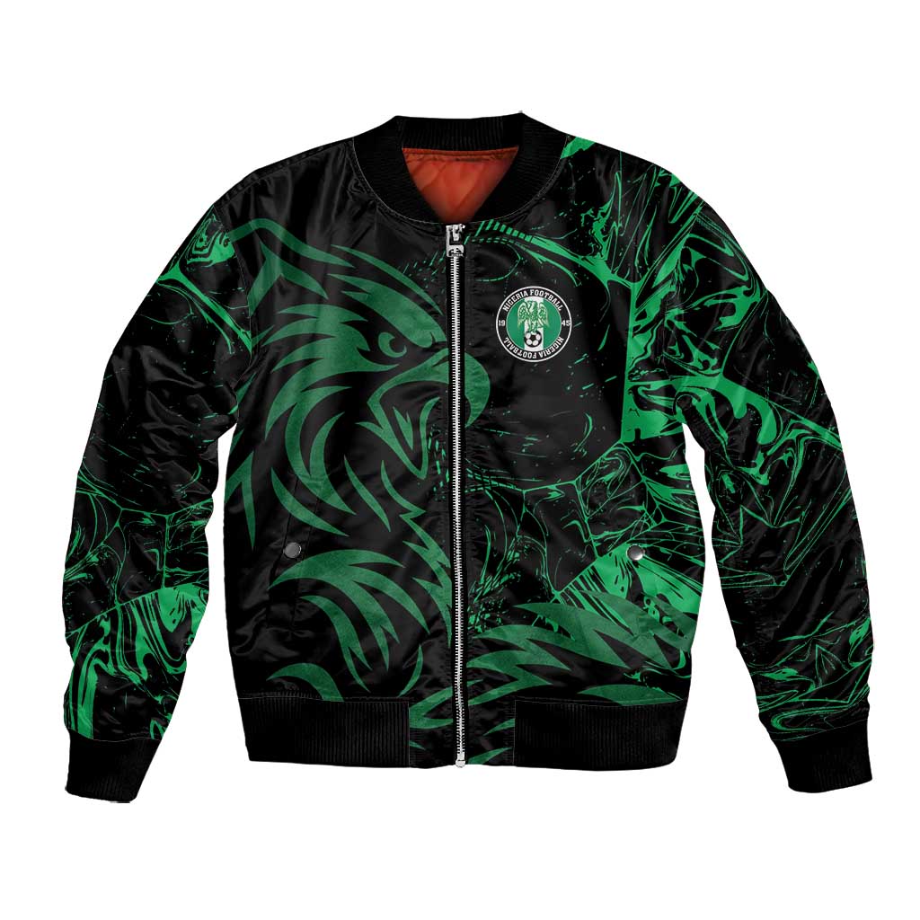 Custom Nigeria Football Bomber Jacket Super Eagles Power
