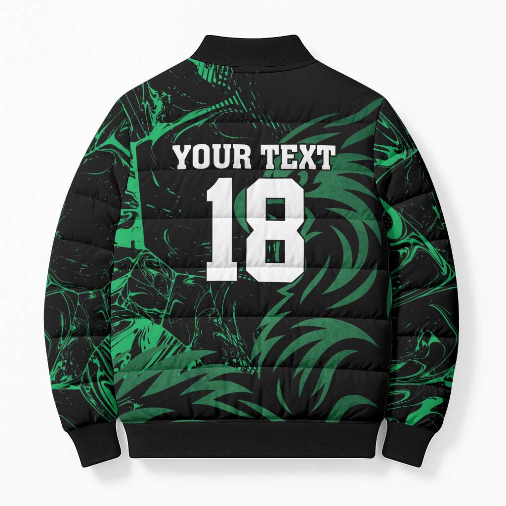 Custom Nigeria Football Bomber Puffer Jacket Super Eagles Power