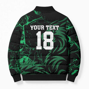 Custom Nigeria Football Bomber Puffer Jacket Super Eagles Power