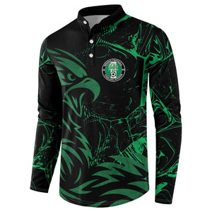 Custom Nigeria Football Button Sweatshirt Super Eagles Power