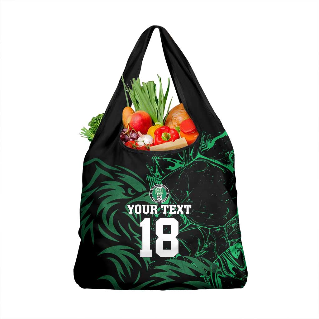 Custom Nigeria Football Grocery Bag Super Eagles Power