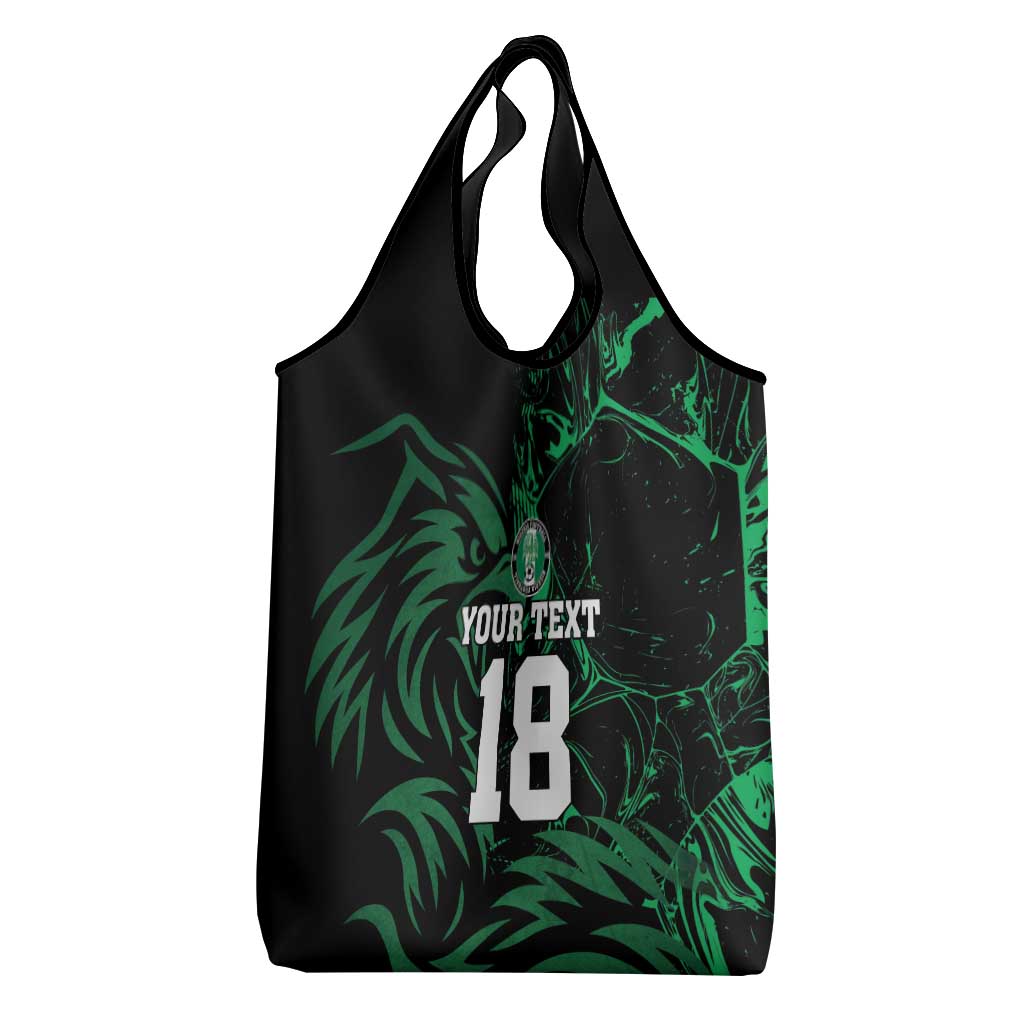 Custom Nigeria Football Grocery Bag Super Eagles Power