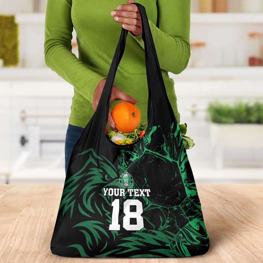 Custom Nigeria Football Grocery Bag Super Eagles Power