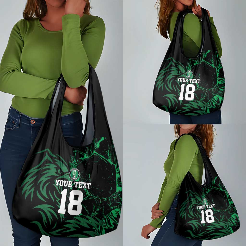 Custom Nigeria Football Grocery Bag Super Eagles Power