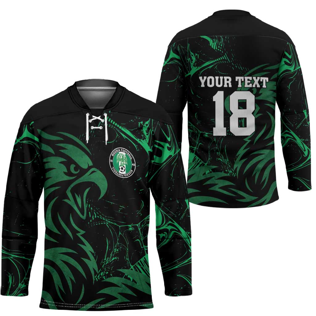 Custom Nigeria Football Hockey Jersey Super Eagles Power