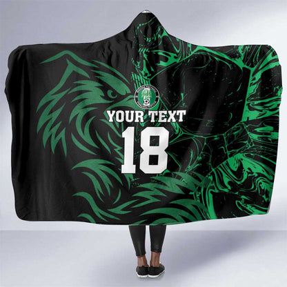 Custom Nigeria Football Hooded Blanket Super Eagles Power