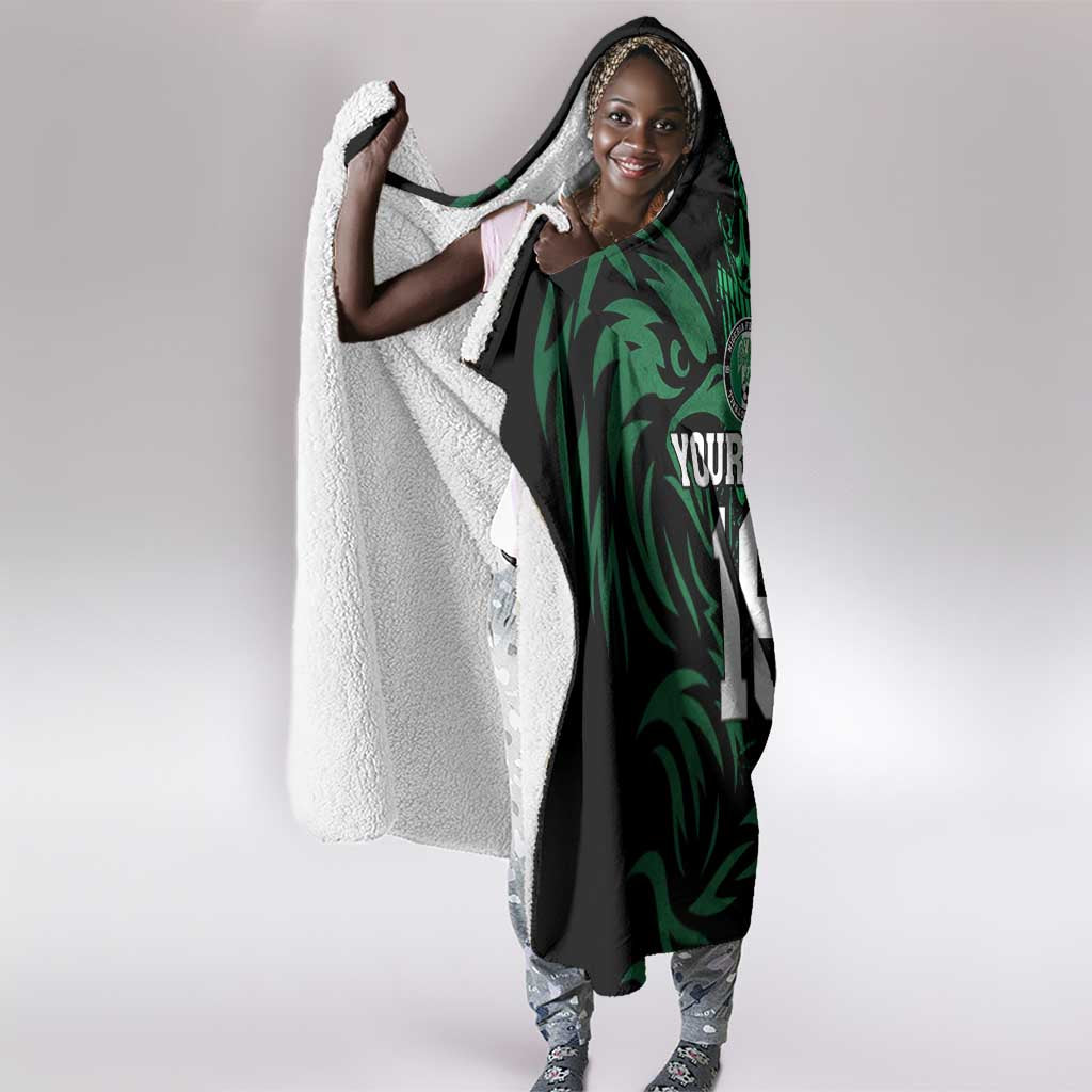 Custom Nigeria Football Hooded Blanket Super Eagles Power