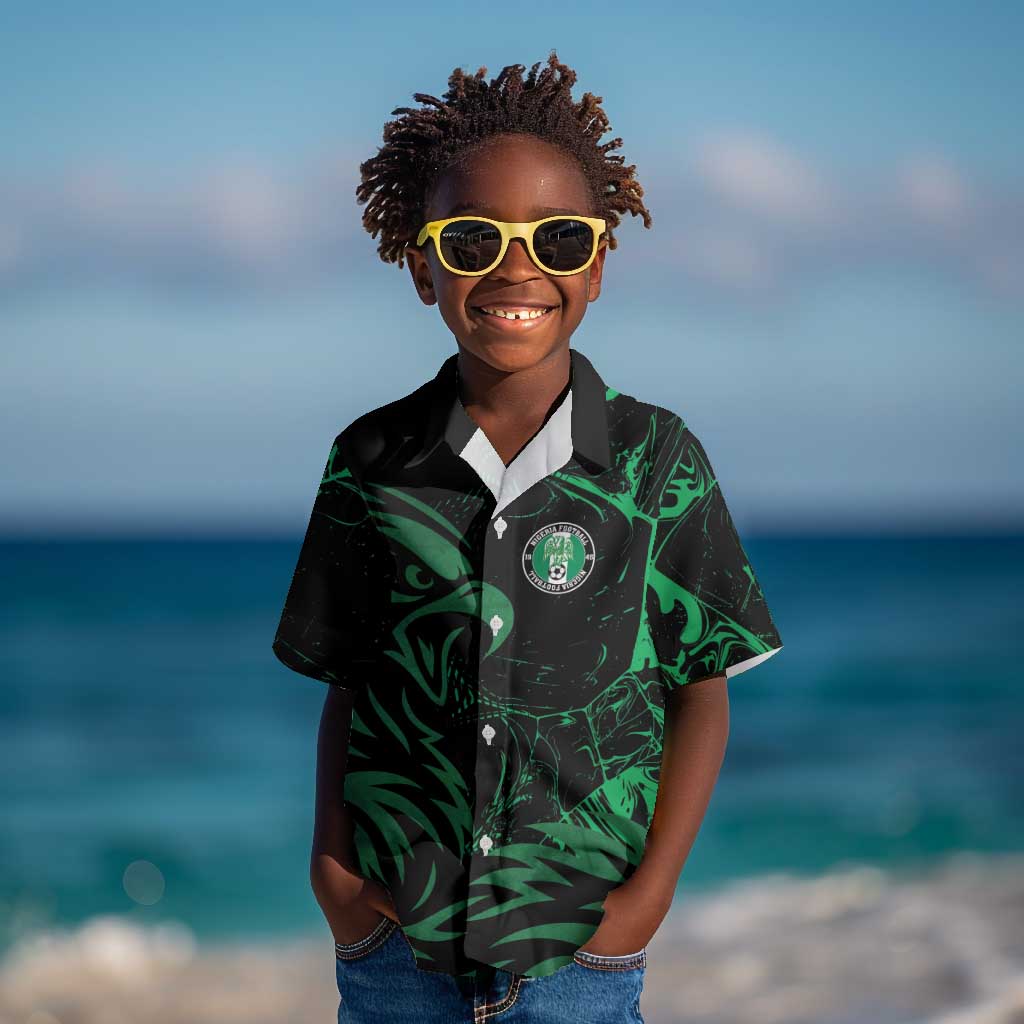 Custom Nigeria Football Kid Hawaiian Shirt Super Eagles Power