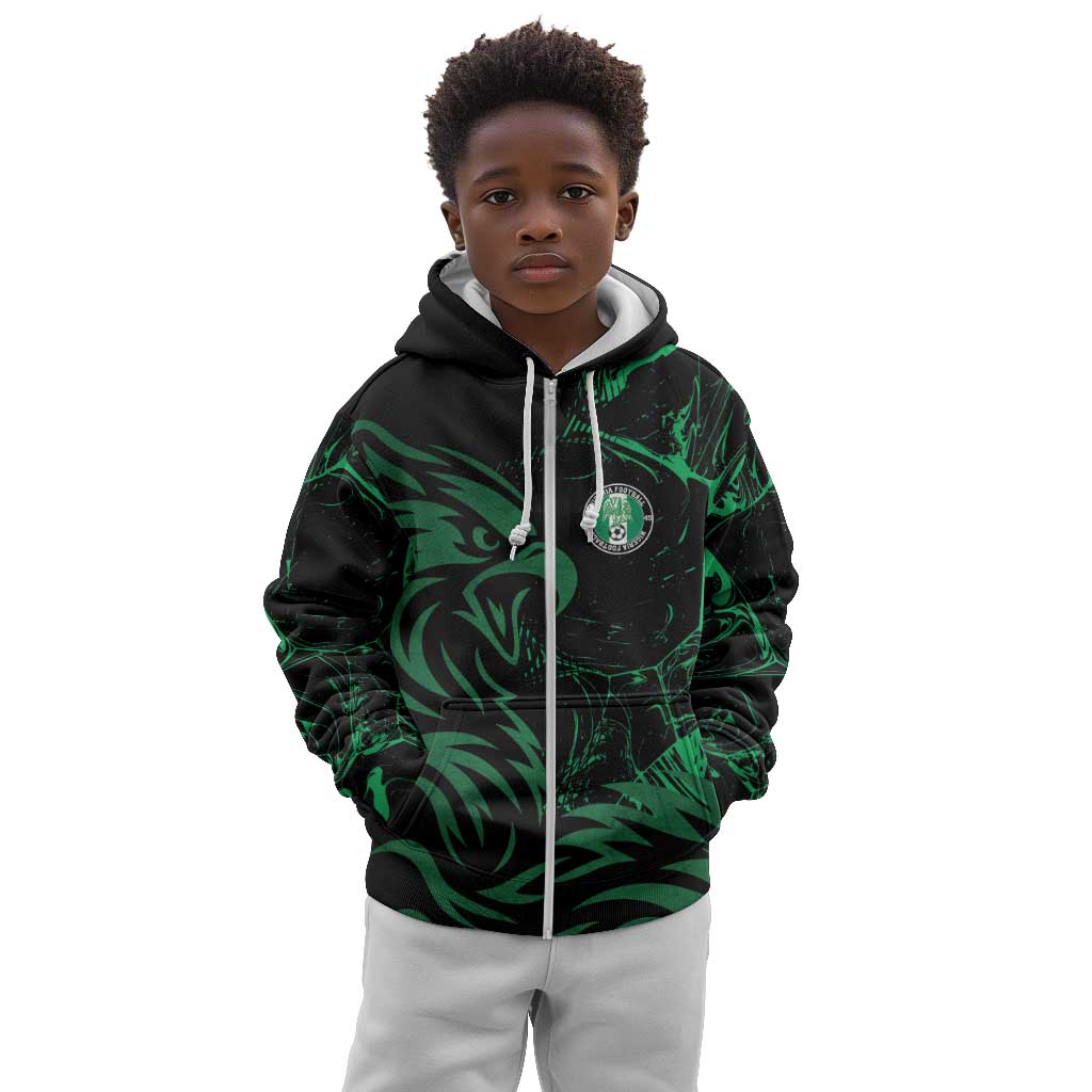 Custom Nigeria Football Kid Hoodie Super Eagles Power