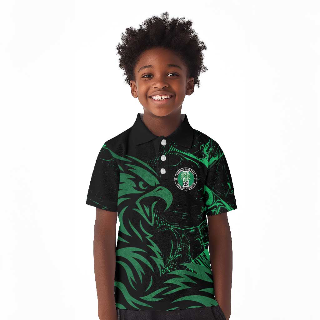 Custom Nigeria Football Kid Polo Shirt Super Eagles Power