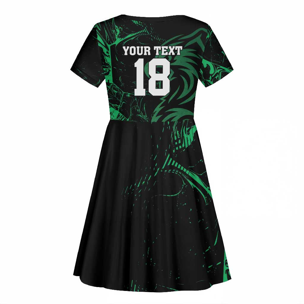 Custom Nigeria Football Kid Short Sleeve Dress Super Eagles Power