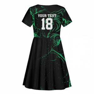 Custom Nigeria Football Kid Short Sleeve Dress Super Eagles Power