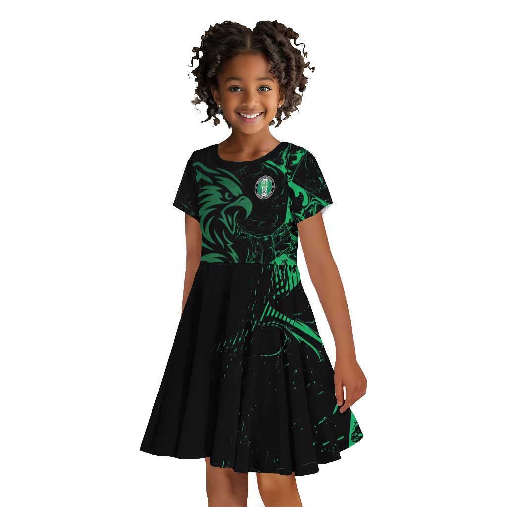 Custom Nigeria Football Kid Short Sleeve Dress Super Eagles Power