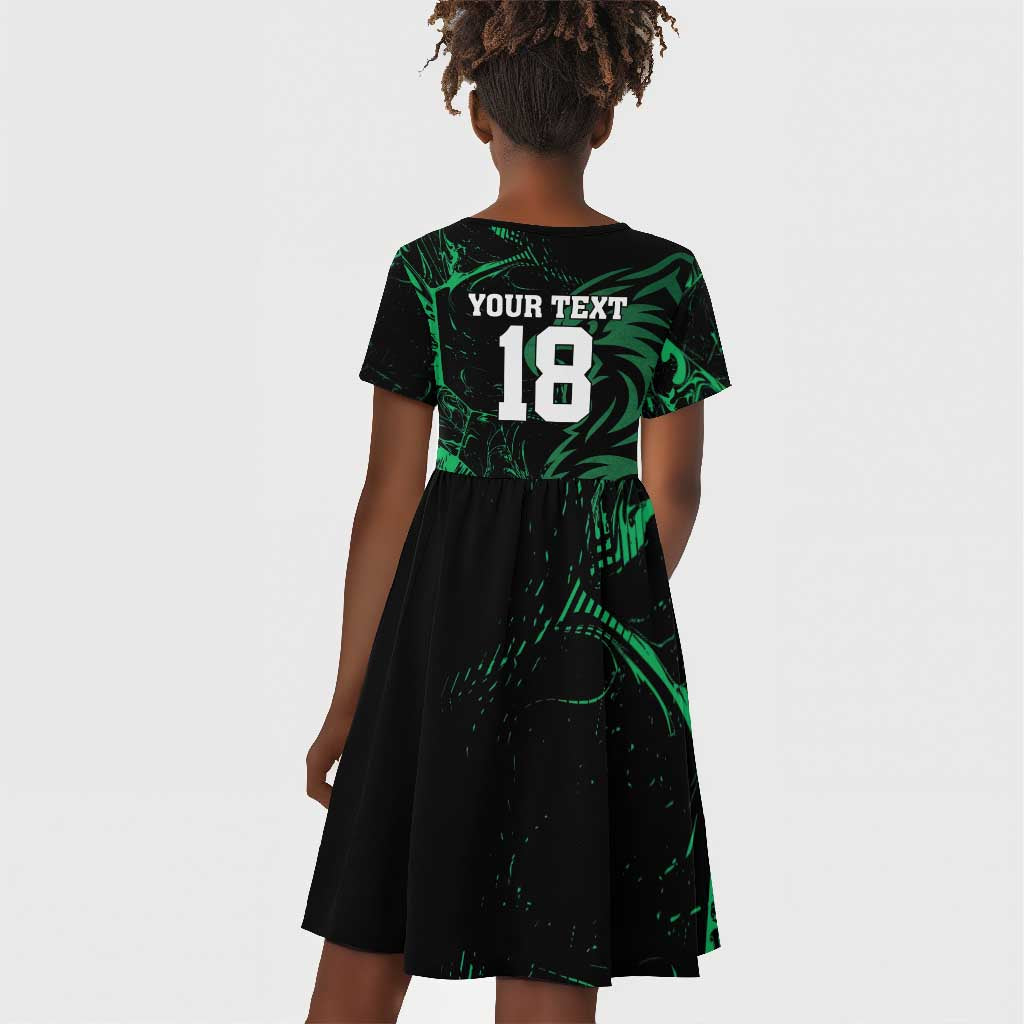 Custom Nigeria Football Kid Short Sleeve Dress Super Eagles Power