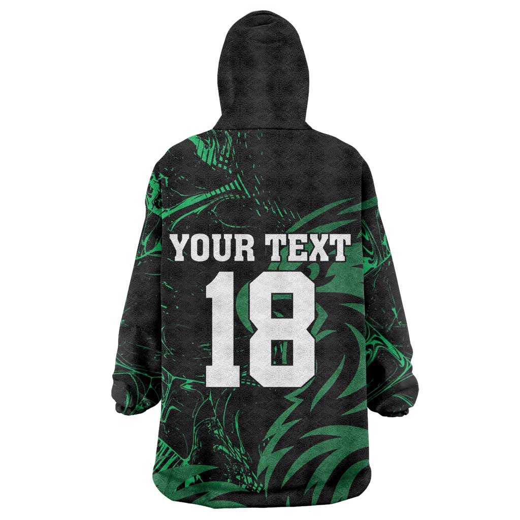 Custom Nigeria Football Kid Wearable Blanket Hoodie Super Eagles Power