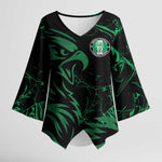 Custom Nigeria Football Kimono Sleeve Blouse Super Eagles Power