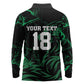 Custom Nigeria Football Long Sleeve Polo Shirt Super Eagles Power