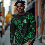 Custom Nigeria Football Long Sleeve Shirt Super Eagles Power
