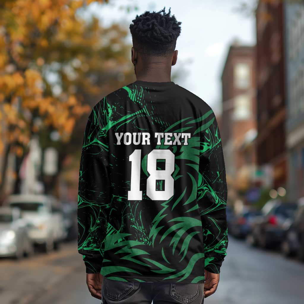 Custom Nigeria Football Long Sleeve Shirt Super Eagles Power